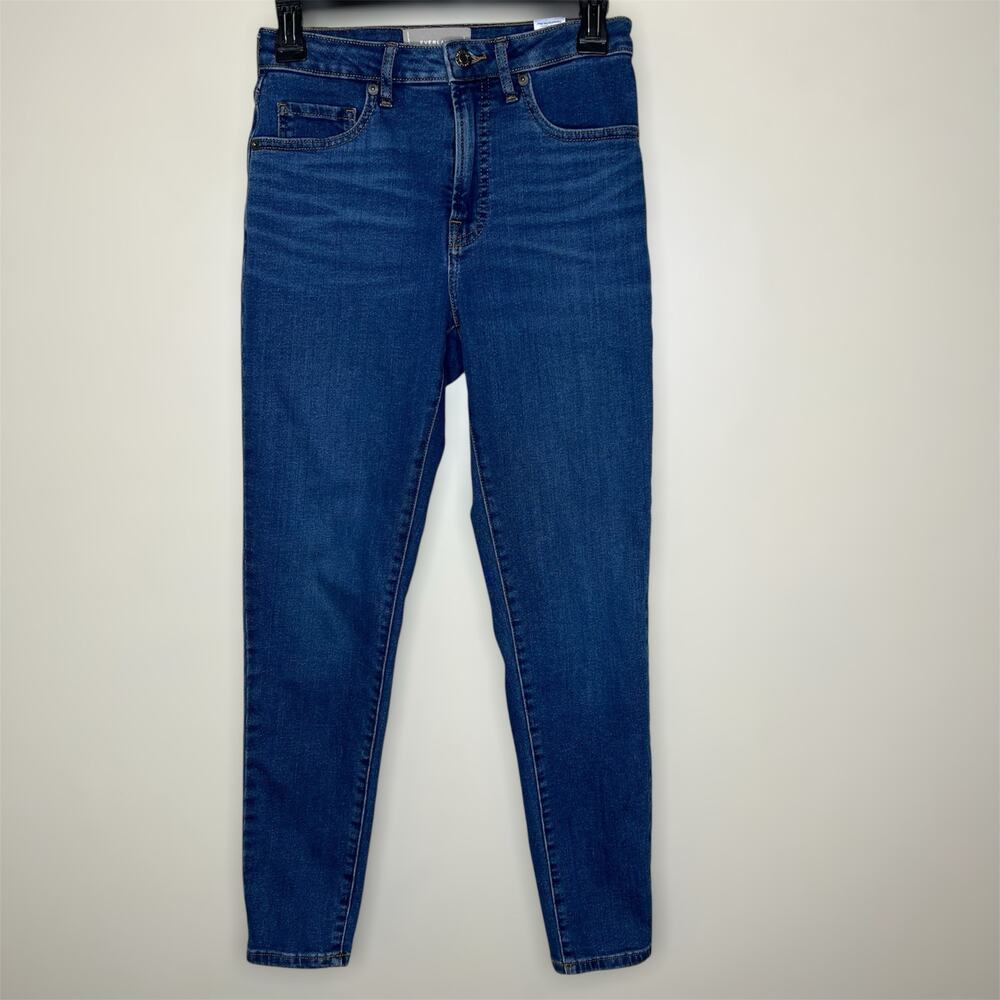 Everlane Skinny Jeans 26 Womens Curvy High Rise Med Wash Ankle Denim Cotton Blue